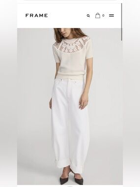 Frame Bubble cream jeans